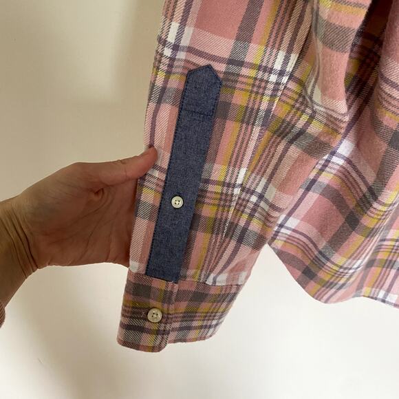 NWT Joe's Jeans The Shirt Plaid Brushed Flannel Unisex Shirt Large - Picture 10 of 10